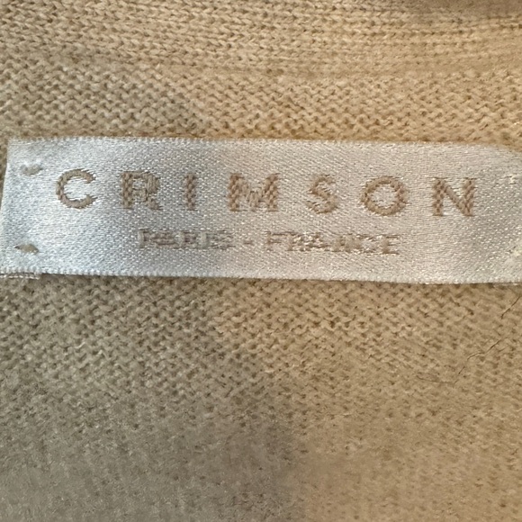 Crimson Paris France cashmere cardigan quiet luxury boho classic classy preppy - Picture 10 of 10